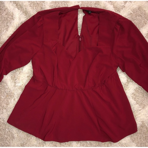 Torrid Sweetheart Neckline Peplum Blouse - Picture 4 of 14
